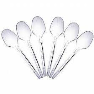 COLHER PLASTICA PARA SOBREMESA 50U PLASTILANIA