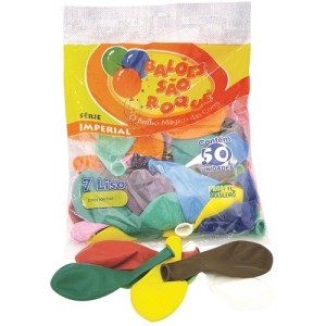 BEXIGA 7.0 CORES SORTIDAS 50UN S ROQUE IMPERIAL-PC